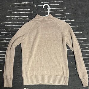 JEANNE PIERRE Women's 100% Cotton Taupe Turtleneck Sweater size Medium